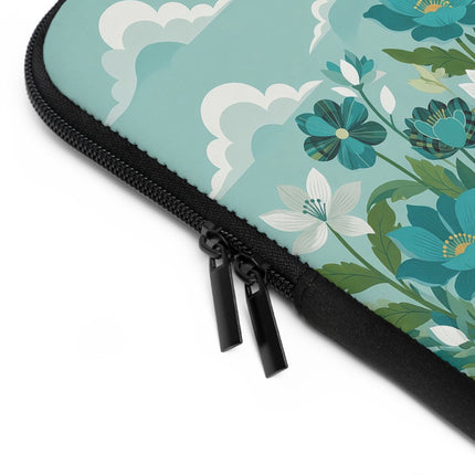 🐉🌿 The Lady And The Garden Dragon Laptop Sleeve – Art Deco Fantasy Elegance