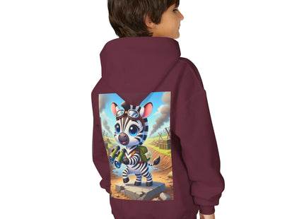 Zebra Lookout Youth Heavy Blend Hooded Sweatshirt