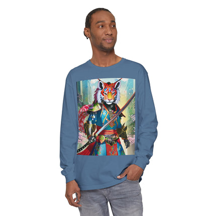 Cyberpunk Samurai Lion Long Sleeve T-Shirt