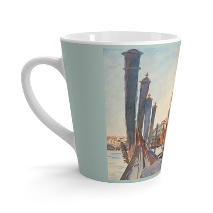 Gondola Moorings on the Grand Canal by John Singer Sargent Latte Mug