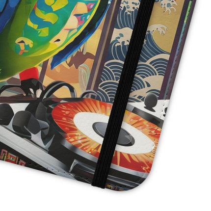 🎧🦜 Parrot DJ Flip Case – Neon Beats & Cyber Groove