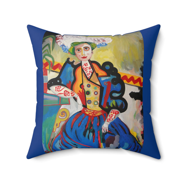 A Mulher by Amadeo de Souza-Carosa Spun Polyester Square Pillow