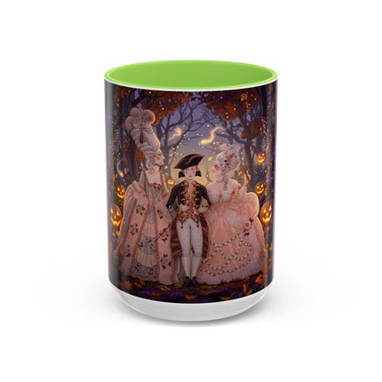 🎃🌙 The Midnight Court Of Pumpkin Grove Colorful Mug – Elegant Halloween Masquerade