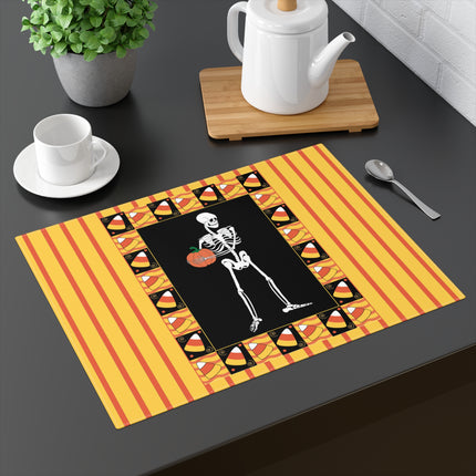 Candy Corn Skeleton Placemat, 1pc