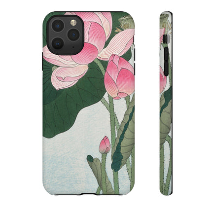 Blooming Lotus Flowers by Ohara Koson Phone Cases