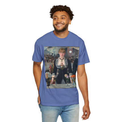 A Bar at the Folies-Bergère by Edouard Manet Unisex Garment-Dyed T-shirt