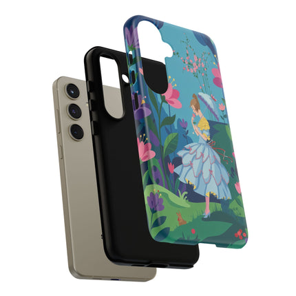 🌸☂️ A Stroll Through The Enchanted Forest Phone Case – Art Deco Floral Fantasy