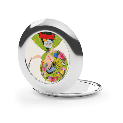 Lady with the Golden Fish Compact Mirror – Whimsical Fashion & Playful Fantasy