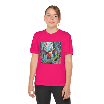 A Colorful Raptor Youth Competitor Tee