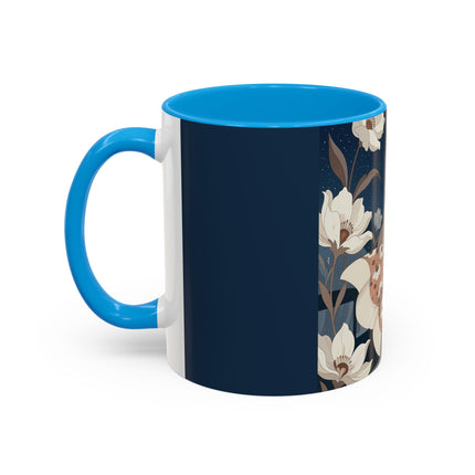 🌸✨ The Midnight Magnolia Masquerade Colorful Mug – Art Deco Nocturne