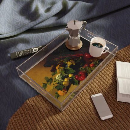 Still Life with Vegetables by James Peale Acrylic Serving Tray
