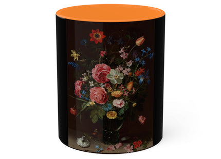 A Bouquet of Flowers by Clara Peeters Colorful Mugs, 11oz