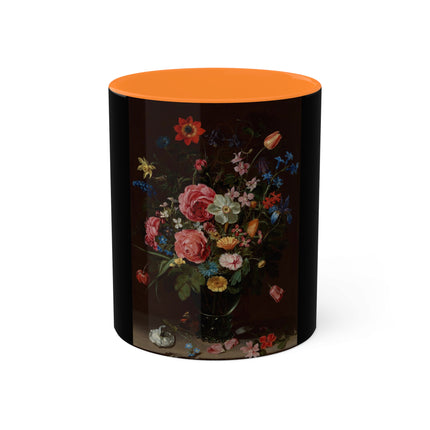 A Bouquet of Flowers by Clara Peeters Colorful Mugs, 11oz