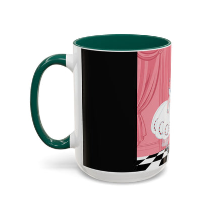 The Ladies Behind The Velvet Curtain Colorful Mugs – Art Deco Theatrical Elegance