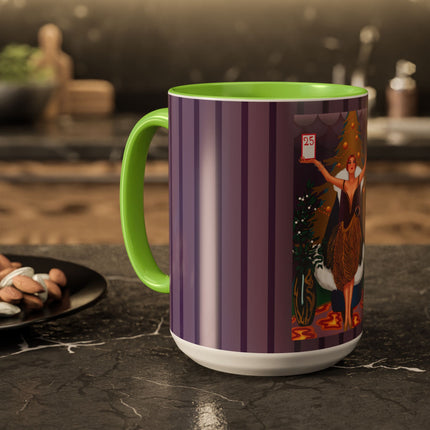 Countdown to Christmas Elegance Colorful Mugs (11oz, 15oz)