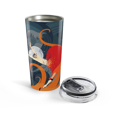 Flame of the Tempest 20oz Tumbler – Fiery Storm & Dramatic Elegance