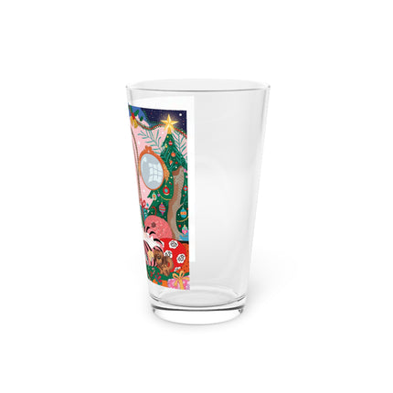 🎀🎄 Christmas Morning In The Rose Parlor Pint Glass – Art Deco Holiday Fantasy