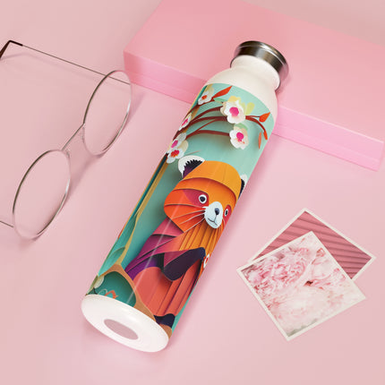 A Playful Red Panda Slim Water Bottle