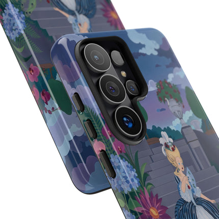 🦚🌸 The Peacock Garden Terrace Phone Case – Art Deco Floral Elegance