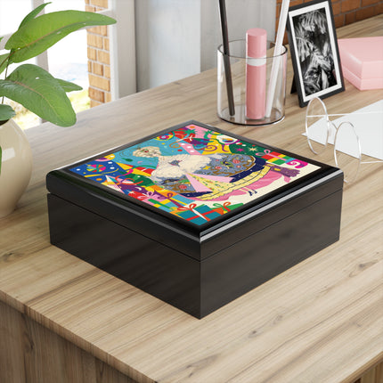 🎀✨ The Christmas Court Of Joy Jewelry Box – Art Deco Holiday Fantasy