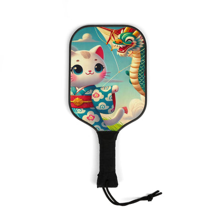 Geisha Kitten and the Dragon Kite Pickleball Kit – Windswept Grace & Dragon Flight