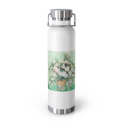 Roses by Vincent Van Gogh Copper Vacuum Insulated Bottle, 22oz