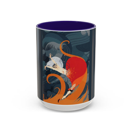 Flame of the Tempest Colorful Mugs – Fiery Storm & Dramatic Elegance