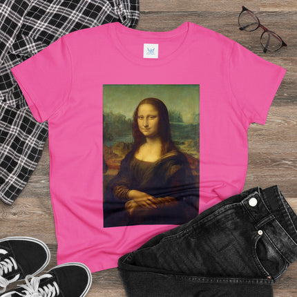 Mona Lisa by Leonardo da Vinci Women's Midweight Cotton Tee