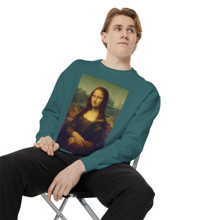 Mona Lisa by Leonardo da Vinci Unisex Garment-Dyed Sweatshirt