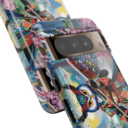 Cyberpunk Samurai Owl Phone Cases