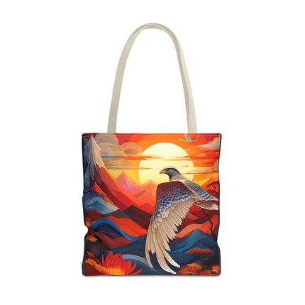 Falcon's Sunset Masterpiece Tote Bag (AOP)