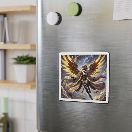 Valkyrie Descending Through Storm Die-Cut Magnets (4 Sizes)