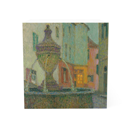 La Fontaine, Saint-Paul De Vence by Henri Le Sidaner Note Cube