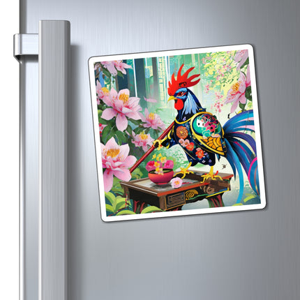 Cyberpunk Rooster Magnet (3 Sizes)