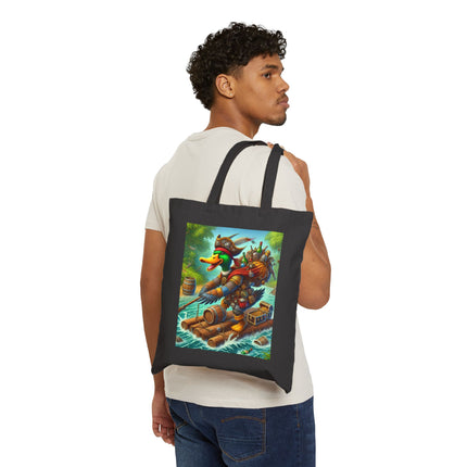 The Daring Drake Cotton Canvas Tote Bag – Adventure, Freedom & Mythic Storytelling