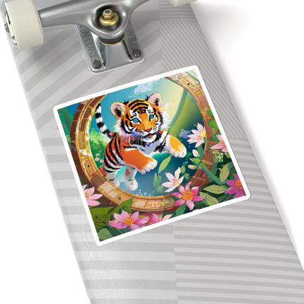 Majestic Tiger Cub Kiss-Cut Stickers (4 Sizes)