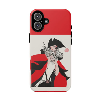 Crimson Masquerade Phone Case – Dramatic Grace & Bold Elegance