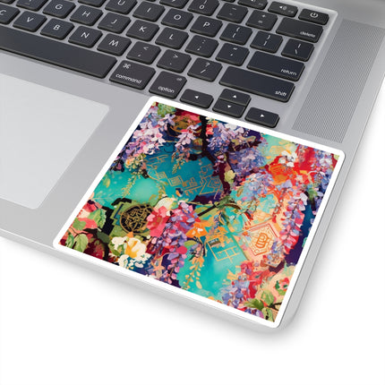 Golden Wisteria Symphony Kiss-Cut Stickers (4 Sizes)