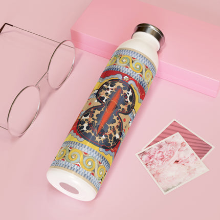 Reproduction of the Shield Frieze by Emile Gilliéron Slim Water Bottle