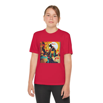 Black Cat in Kimono Youth Competitor Tee