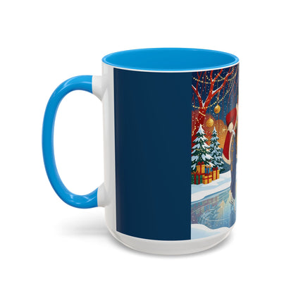 ⛸️🎄 The Christmas Skating Pavilion Colorful Mug – Art Deco Holiday Fantasy