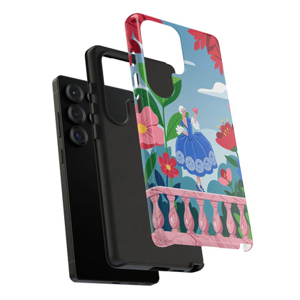 🌺🪭 The Lady Of The Grand Flower Terrace Phone Case – Art Deco Garden Elegance