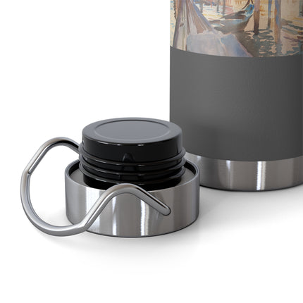 Gondola Moorings on the Grand Canal by John Singer Sargent Copper Vacuum Insulated Bottle, 22oz