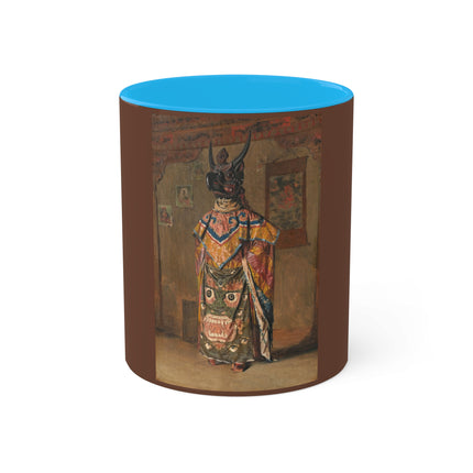 A Buddhist Lama at a Feast at Pemionchi Monastery by Vasily Vereshchagin Colorful Mugs, 11oz