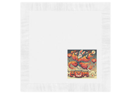 Jack-O’-Lantern Drums & The Kabuki Rabbit White Coined Napkins