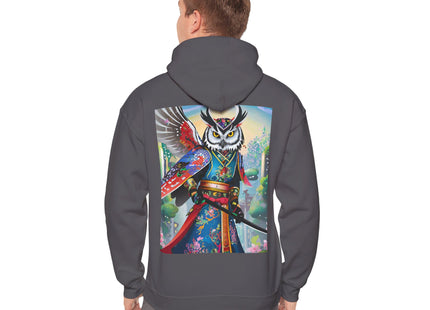 Cyberpunk Samurai Owl – Heavy Blend™ Hooded Sweatshirt