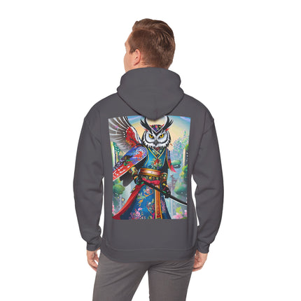 Cyberpunk Samurai Owl – Heavy Blend™ Hooded Sweatshirt