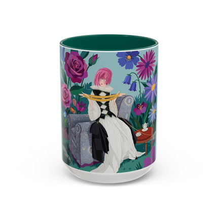 The Lady Of The Garden Tea Colorful Mugs – Art Deco Floral Elegance