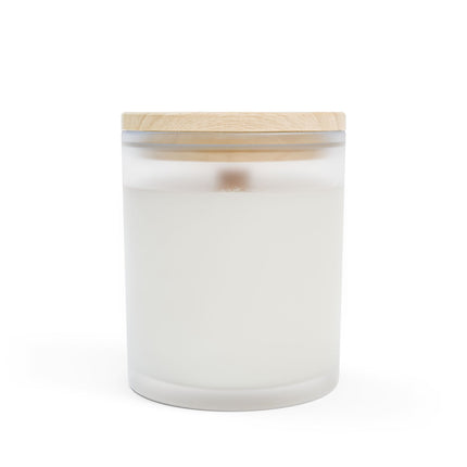 🌹🕯️ The Lady Of The Winter Rose Promenade Frosted Glass Candle – Art Deco Christmas Glamour