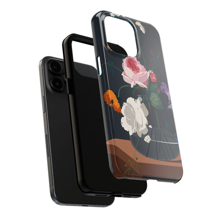🌹🖤 The Midnight Rose Garden Phone Case – Art Deco Floral Elegance
